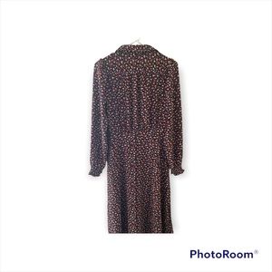 LOFT Floral Print Midi Dress